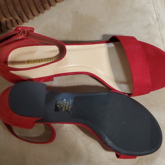 NEW, Size 10, Cityclassified, red suede ladies sandals - Picture 4 of 4